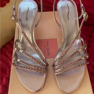 Kate Spade Shimmering Pink Strappy Heels